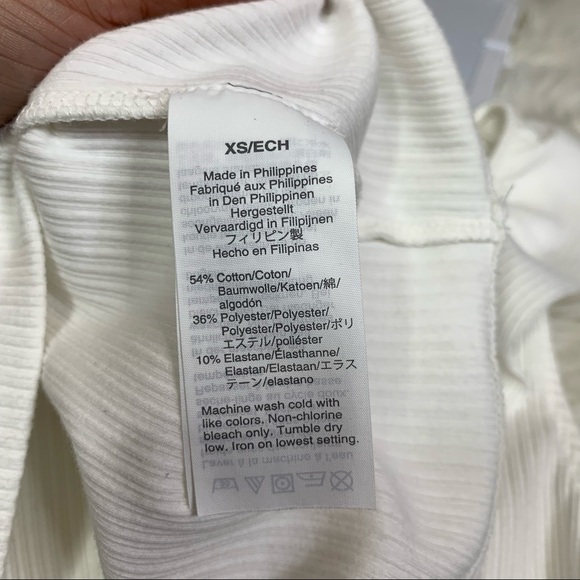 J.Crew White Ruffle-neck Ribbed Tank-top - Picture 7 of 8